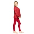thumbnail image 2 of Stretch Is Comfort Oh so Soft Youth Girl's Set Long Sleeve Crew and Leggings Red Medium, 2 of 6