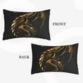 thumbnail image 2 of Fuzoiu Golden Dragon Tattoo Art Print Fuzzy Pillowcases, Super Soft Pillow Case Cover with Zipper for Bedroom, Sofa, Couch,Cozy Pillow Shams for All Seasons-14"x20", 2 of 6