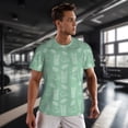 thumbnail image 3 of Wukai Tropical Pineapple Print Men's Short-Sleeved Mesh T-Shirt,Quick-Dry Short Sleeve Workout T-Shirt-X-Small, 3 of 8