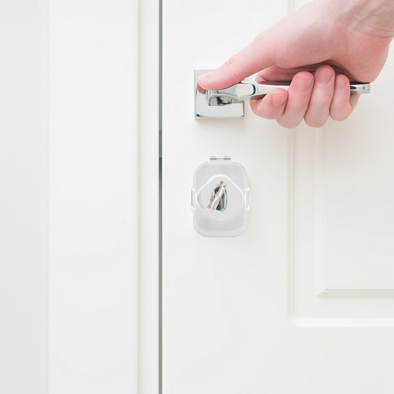 ELAYARD Security Door Latch White Easy Install Childproof Lock for Home and Hotel Doors
