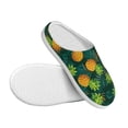 thumbnail image 3 of Goofa Pineapples with Palm Leaves Print Womens Mens Cotton Lightweight House Slippers , Washable Home Slippers,Indoor Comfy Bedroom Cozy Slippers-35/36, 3 of 7