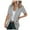 Gray, variant on Turilly Womens Jackets Ladies Women's Fashion V-Neck Solid Short Sleeve Pocket Cardigan Casual Outwear