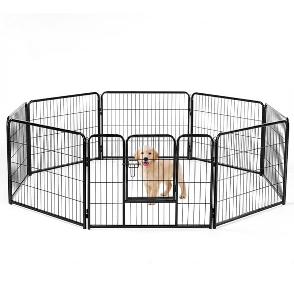 Alvantor Secure Metal Dog Playpen with Portability for Indoor and Outdoor Use
