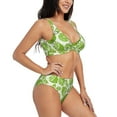 thumbnail image 2 of Daiia Green Various Lemons Women's Bikini Set Two Piece Swimsuit High Waisted Bikini Adjustable Straps Bikini Perfect for Beach, Pool, and Summer Vacation-XX-Large, 2 of 9