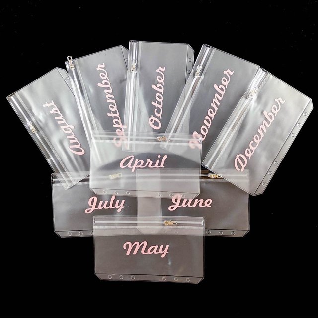 Xihbxyly Carpeta de Almacenamiento, Diseño de Bolsa Transparente con Cremallera, Material de Pvc Resistente Al Agua, Práctico Organizador de Documentos, Uso En Oficina, Escuela y Hogar, 6 X 4 Pulgada