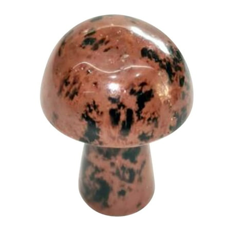 

pdqouc Semi Mini Mushroom Shape Healing Natural Gem Polished Love Gem Rose Quartz Amethyst Flower Pot Fish Tank Decorative Stone