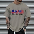 thumbnail image 4 of Caqnni Men's Tees USA Flag T-Shirt Patriotic Shirt Crew Neck 3D American Flag Shirt Tees Mens T Shirt (Dark Gray,XXL), 4 of 4