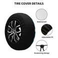 thumbnail image 2 of Pofeuu White Polka Dots With Teal Background Print Spare Tire Wheel Cover for Car Truck SUV Camper Universal Fit Spare Tire Cover RV Spare Tire Covers-17 inch, 2 of 6