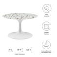 thumbnail image 5 of Modway Lippa 28" Round Terrazzo Coffee Table in White White, 5 of 7