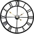 thumbnail image 3 of Reloj de pared grande para decoración del hogar de 23,6 pulgadas, relojes de arte de hierro que no hacen tictac BANYUO Electrónica, 3 of 5