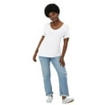 thumbnail image 2 of Hanes Originals Women's Raw Edge V-Neck T-Shirt, 2 of 7