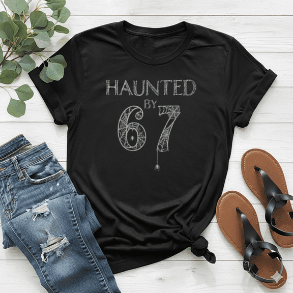 Haunted by 6-7 Six Seven Meme Bat Halloween Unisex T-Shirt, up to Size 5XL