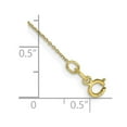 thumbnail image 2 of Primal Gold 10 Karat Yellow Gold 0.6mm Diamond-cut Cable Chain Anklet, 2 of 2