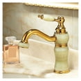 thumbnail image 5 of Bathroom Faucet Brass and Jade faucet Bathroom Basin faucet Sink Mixer Tap Gold Sink Faucet Bath Basin Sink Faucet, 5 of 7