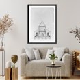 thumbnail image 4 of Historic Framed Print, Architectural drawing for gothic-style church. Transverse section, 17-7/8" x 21-7/8", 4 of 9