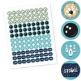 thumbnail image 2 of Big Dot of Happiness Strike Up the Fun - Bowling - Birthday or Baby Shower Round Candy Sticker Favors - Labels Fits Chocolate Candy (1 Sheet of 108), 2 of 5