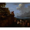 thumbnail image 3 of Herman van Swanevelt 17x15 Black Modern Framed Museum Art Print Titled - Polyphemus&nbsp;And&nbsp;Galatea (1642), 3 of 5