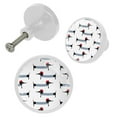 thumbnail image 2 of 4 Pcs parisian dachshund Knobs for Kitchen Cabinet Cupboard Dresser Bookcase Drawer Pulls Handles Round Home Decor, 2 of 5