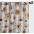thumbnail image 2 of Vargottam Cotton Canvas Curtains - 90" Long Drapes for Tall Windows or Balcony Doors - Set of 2 Panels, 52"x90" - Light Filtering Rod Pocket/Back Tab Drapes, 3-in-1 Hanging - Boho Design (White), 2 of 8