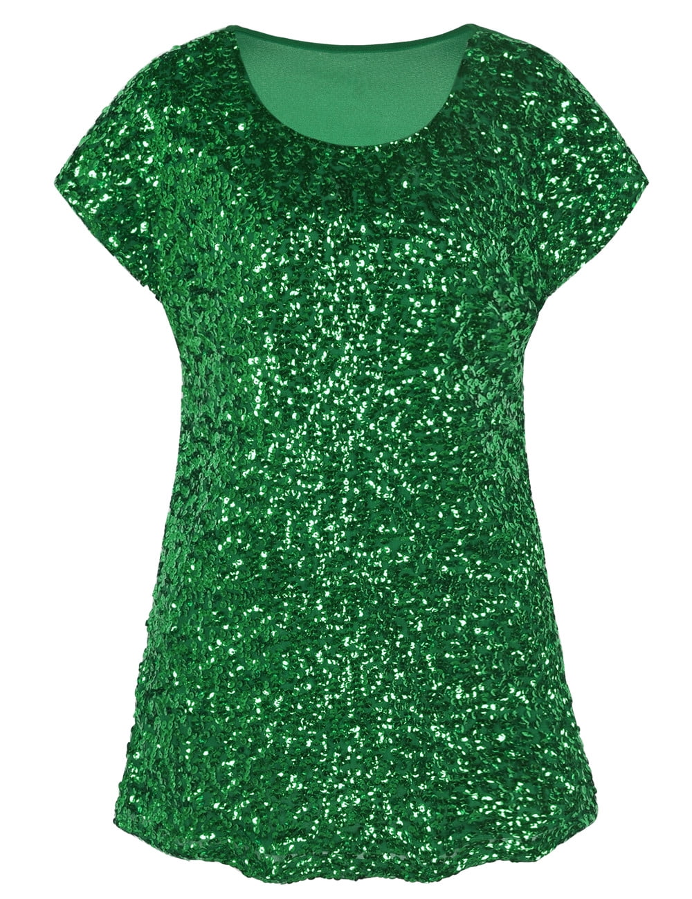 PrettyGuide PrettyGuide Women's Sequin Top Glitter Dolman Loose Tunic