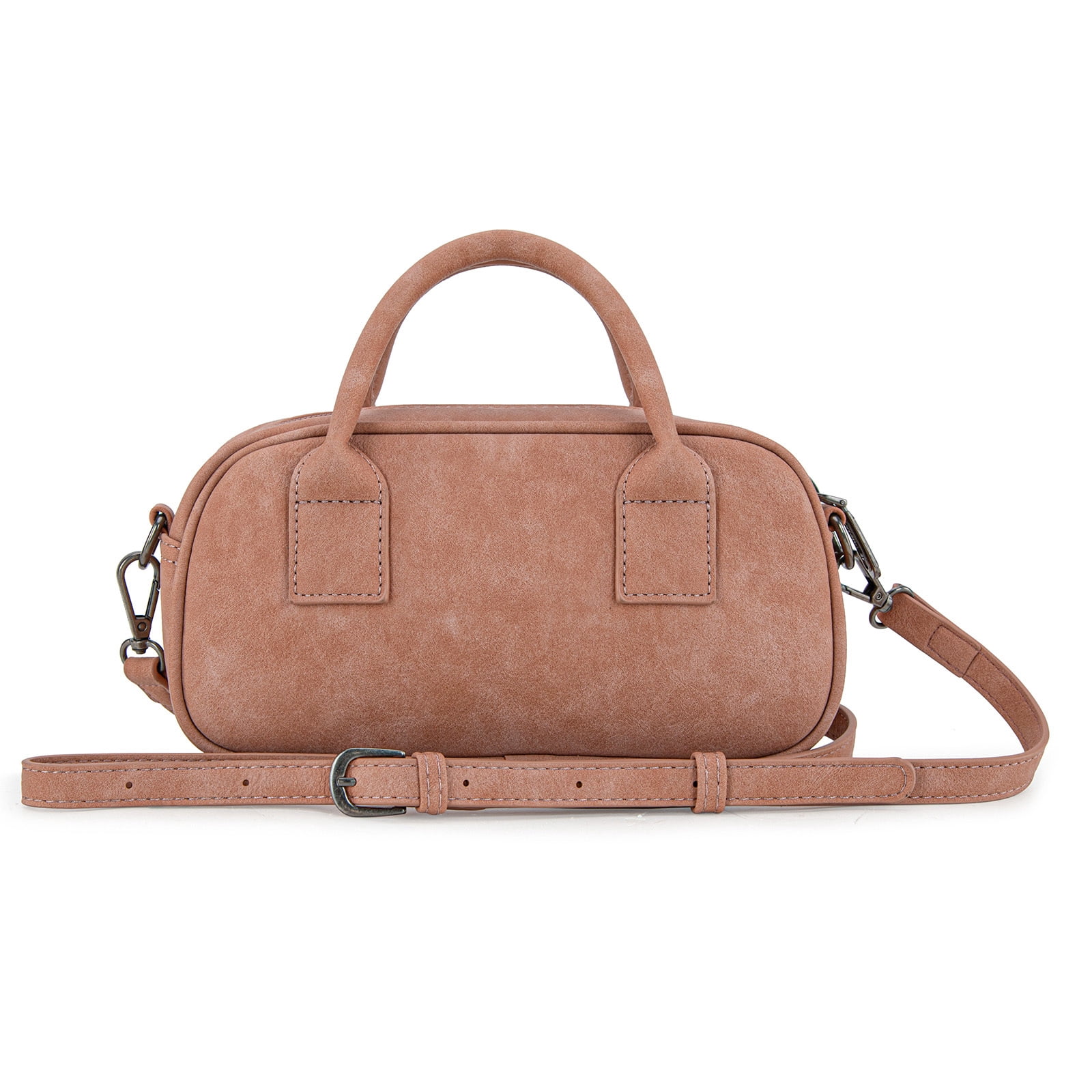 Wrangler Barrel Bag Retro Top Handle Bags with Crossbody Strap Boston Satchel Purse and Handbag Women, Light Pink