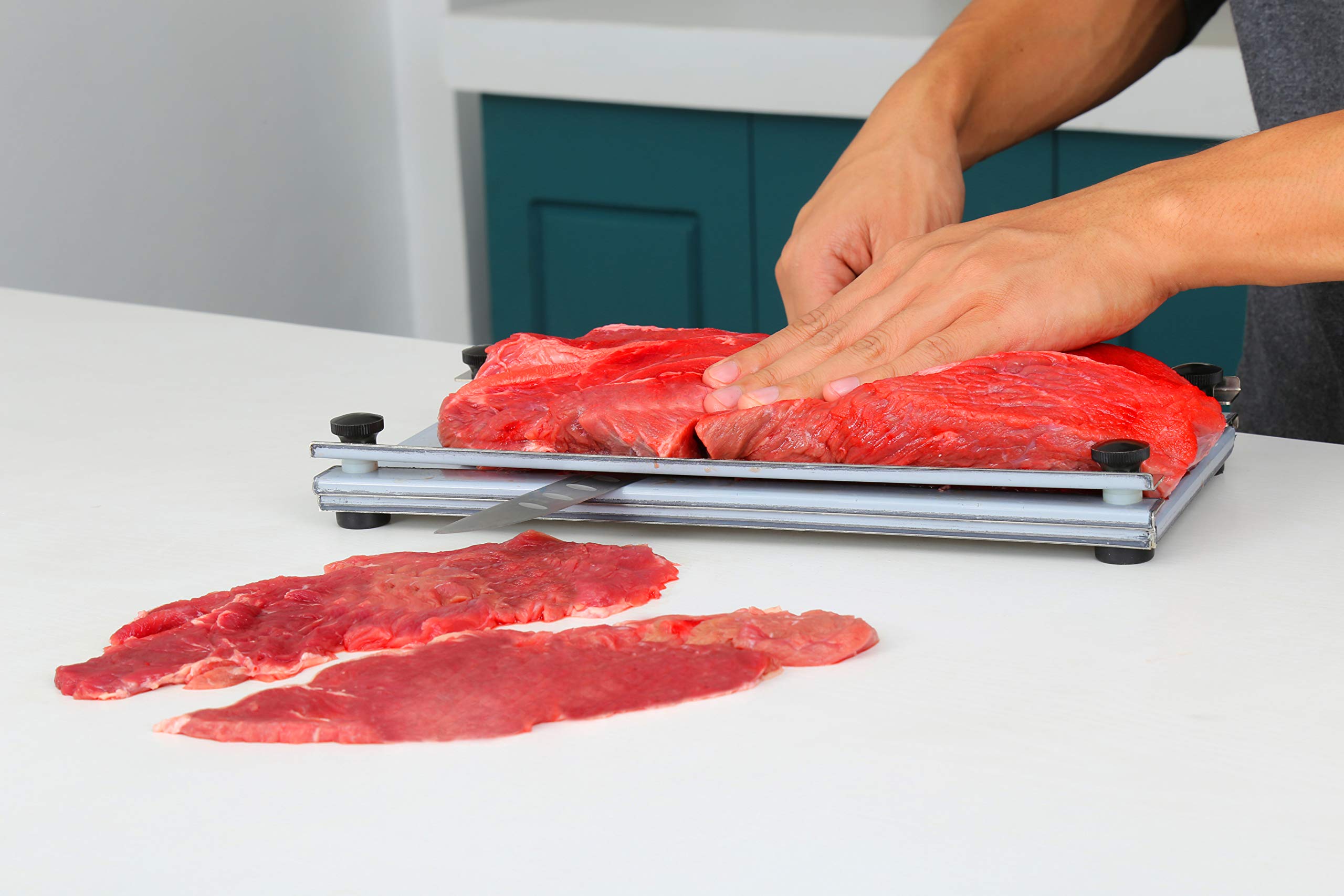 Meat slicer Stainless Steel Jerky Maker Cutting Board With 10-Inch Professional Slicing and Carving Knife
