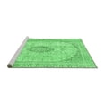 thumbnail image 2 of Ahgly Company Machine Washable Indoor Rectangle Abstract Emerald Green Modern Area Rugs, 7' x 9', 2 of 4