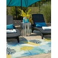 thumbnail image 3 of Unique Loom Outdoor Botanical Collection Area Rug - Limahuli (10'  x 12' Rectangle Multi/Blue), 3 of 7