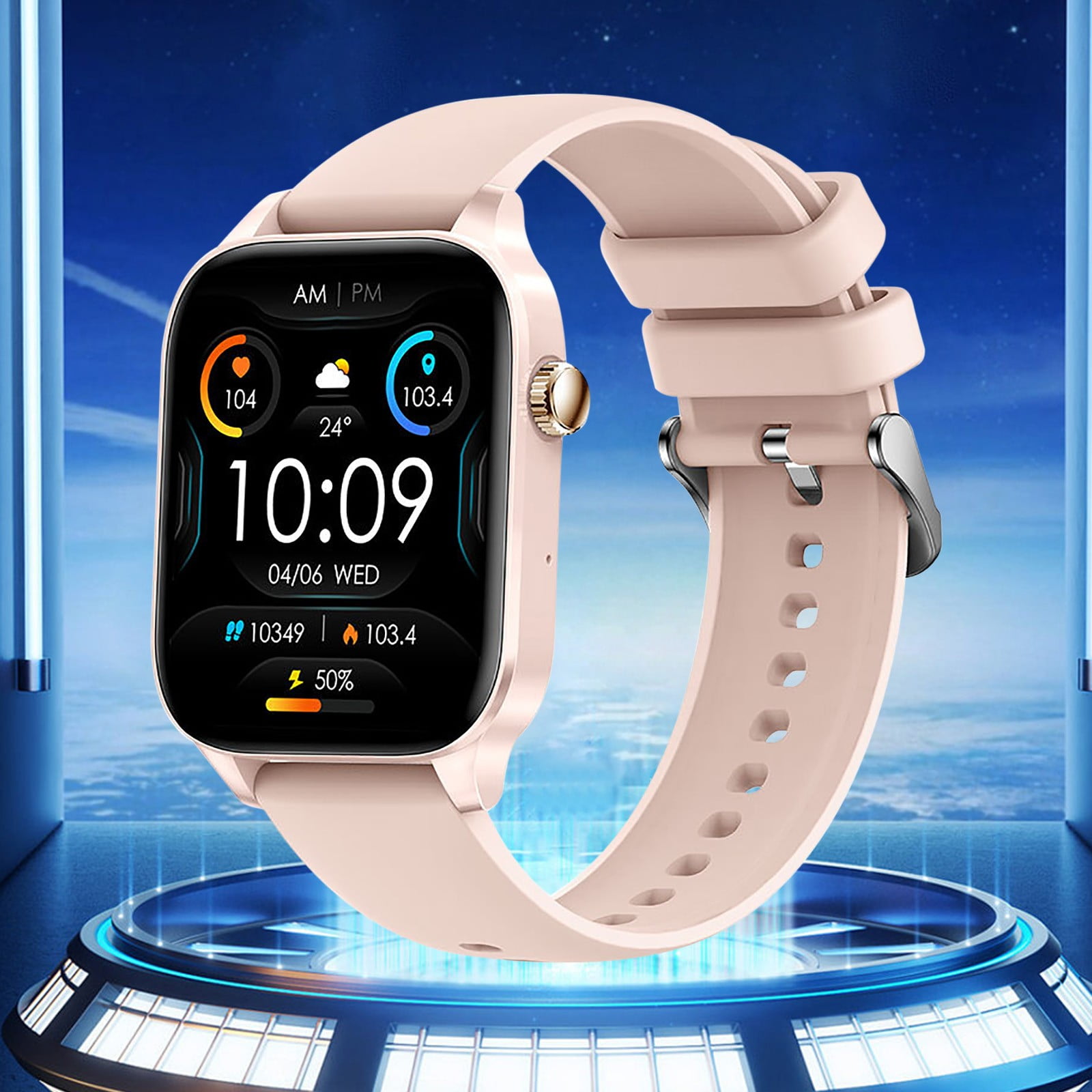 Jubipavy Smart Watch Full Screen Smart Watches For Android IOS Phones Smart Fitness Watch For Women Man Smartwatch