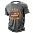 thumbnail image 2 of 250th Anniversary USA Shirt Men's Shirts Short Sleeve 250 Years American Flag 250th Anniversary USA T-Shirt Breathable Lightweight America Pullover Tops Gray L, 2 of 3