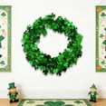 thumbnail image 4 of WEGFTDUOP St. Patrick's Day Trefoil Ribbon Wreath Irish Wires Wreath With Floral Shape Table Candleholder Wreath Decoration, 4 of 4