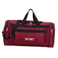 thumbnail image 4 of Bolsa de gimnasio para mujer y hombre, bolso de mano con múltiples bolsillos, grande, resistente al agua, ajustable Rojo, 4 of 9