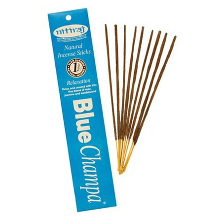 Nitiraj Natural Champa Incense Slow Burning 1hr. Sticks 10gr. 2 Pack (Best Incense Scent For Relaxation)