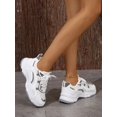 thumbnail image 2 of Mesh Panel Lace Up Front Breathable Chunky Trainers Women Sneakers, 2 of 4
