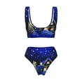 thumbnail image 5 of Daiia Christmas Night Women's Bikini Set Two Piece Swimsuit High Waisted Bikini Adjustable Straps Bikini Perfect for Beach, Pool, and Summer Vacation-X-Large, 5 of 9