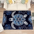 thumbnail image 2 of 2x3 Rug, Sea Turtle Door Mat Washable Non Slip Soft for Entryway, Navy Blue Ocean Animal Rug, Sea Marine Life Carpet, Sea Turtle Home Decor & Gifts, 2 of 7