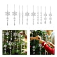 thumbnail image 1 of Decoración navideña, adornos de copos de nieve transparentes acrílicos colgantes, carámbano de navideño para decoración de fiestas, Sala, 1 of 10