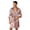 Pink, variant on Bovxnpu Mens Robes Bathrobes 3/4 Sleeve Belted Silk Sleepwear Robe Sleepwear