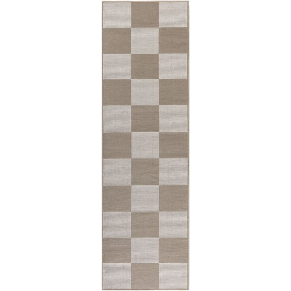 Nourison Washable Modern Jute 2'3" x 7'6" Natural Ivory Modern Indoor Non-Slip Flatweave Rug