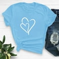 thumbnail image 3 of Tbopshirt Valentine's Day T-Shirts for Women Short Sleeve Graphic Tees, Plus Size Tops,Valentines Day Fashion Crewneck Printing Love Heart T-Shirt Casual Loose Womens Tops S-XXXL, 3 of 6