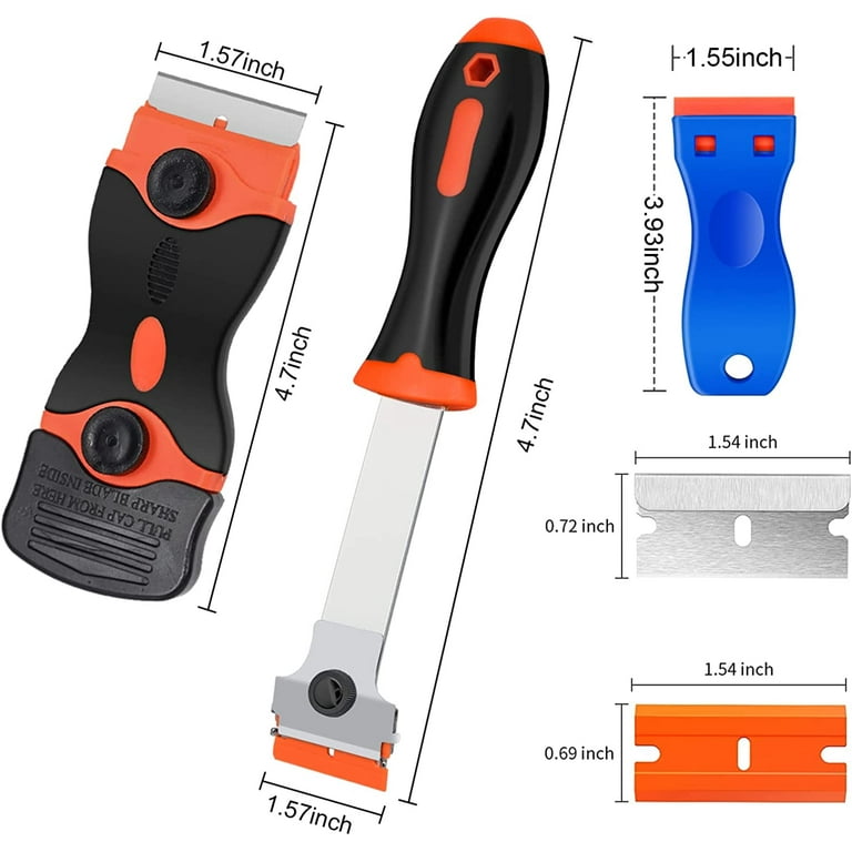 Razor Blade Scraper 3 Pack Razor Scraper Tool with 50 Plastic and