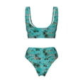 thumbnail image 6 of Rocae Hawaii Palms for Bikini Set for Women Two Piece Sexy High Swimsuits Split Crossover Bikini X-Large, 6 of 9