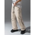 thumbnail image 2 of Pantalones deportivos ZAFUL Parachute Y2k Baggy para hombre, color albaricoque, talla L, 2 of 6