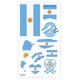 thumbnail image 1 of World Cup Argentina Flag Facial Tattoo Stickers Sports Match Cheerleading Team Temporary Tattoo Stickers, 1 of 4