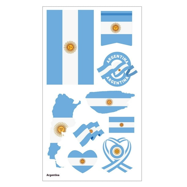 World Cup Argentina Flag Facial Tattoo Stickers Sports Match Cheerleading Team Temporary Tattoo Stickers