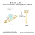 thumbnail image 6 of Rosec Jewels Ethiopian Opal Solitaire Ring for Women with Diamond (6X8 MM, AAA Grade), 18K Yellow Gold, US 10.50, 6 of 8