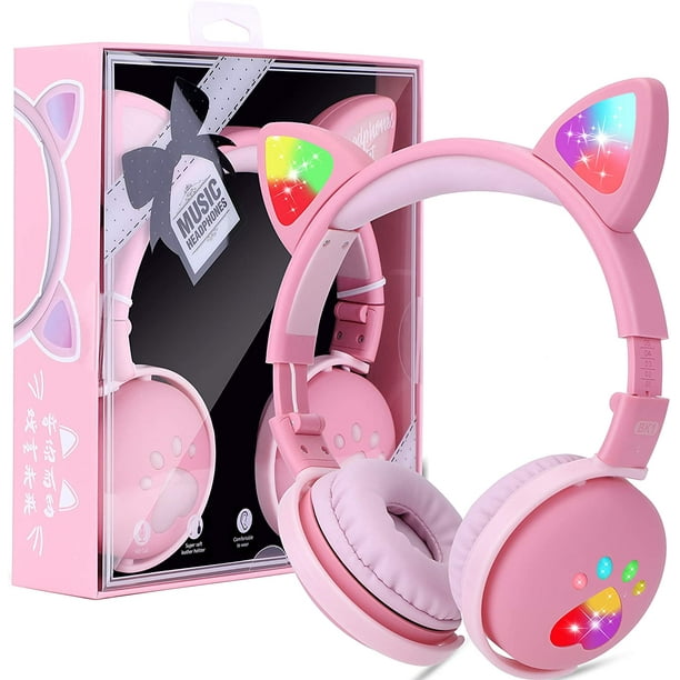 Casque Audio Bluetooth, sans Fil avec Micro, Musique Ecouteurs pour Enfants  de 3 à 12 Ans, Cadeau Licorne pour Filles iPad/Tablette