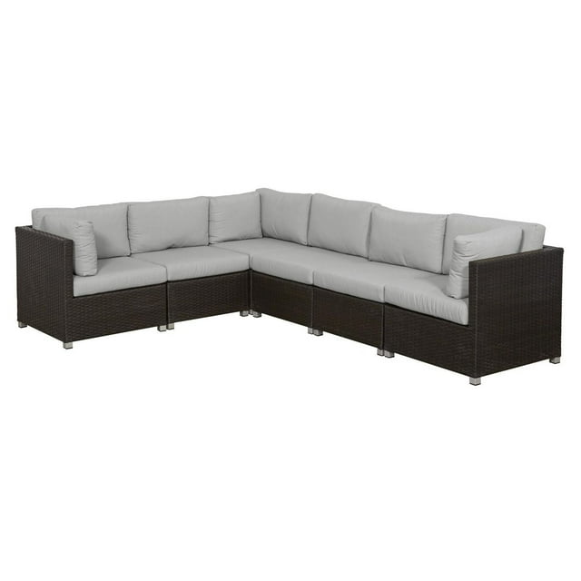 Innesbrook Collection 6-Piece Aluminum Patio Conversation Set with Grey Cushions