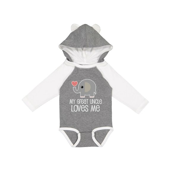 Inktastic My Great Uncle Loves Me Boys or Girls Long Sleeve Baby Bodysuit
