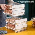 thumbnail image 1 of Egg Tray with Time Scale Transparent Lid Drawer Type Refrigerator Dumpling Eggs Storage Box Kitchen Gadget Daily Use, 1 of 8
